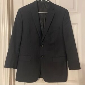 Calvin Klein‎ Black Classic Two-Button Wool Blazer